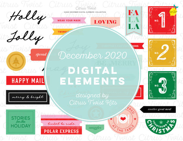 Life Crafted - COMFORT & JOY Digital Elements - December 2020