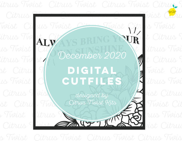 Digital Cut file - FLORAL FRAME - December 2020