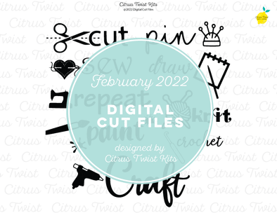 NEW! Digital Cut file - CRAFT ICONS - February 2022