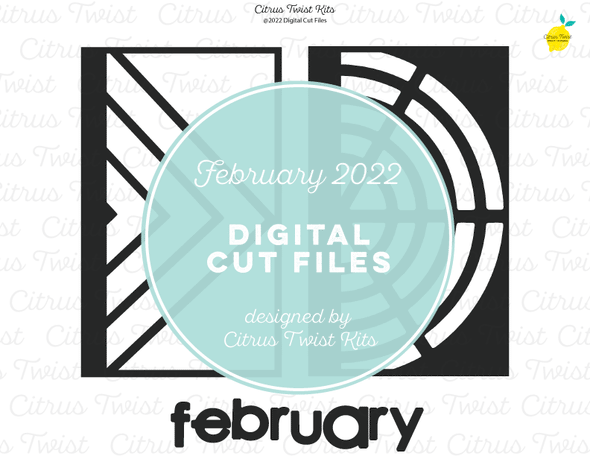 NEW! Digital Cut file - SIMPLE SCREENS- February 2022