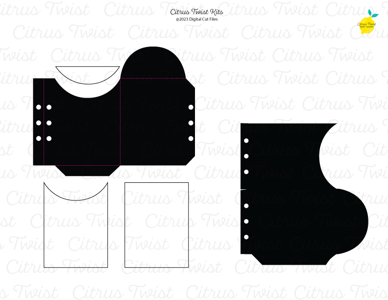 Digital Cut Files - 3x4 4x3 Album Pockets - FEB 2023 – Citrus Twist Kits