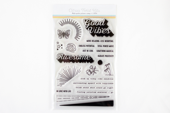 Citrus Twist Life Crafted 4" x 6" This Is Life "Good Vibes" Stamp