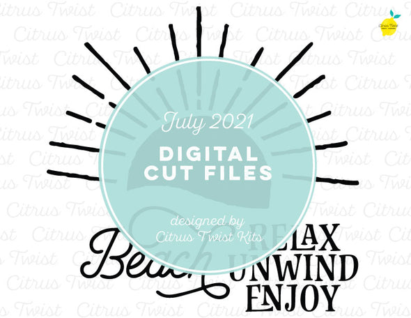 Digital Cut file - BEACH - July 2021