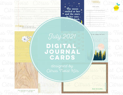 Life Crafted - SUMMER FUN - Digital Journal Cards - July 2021