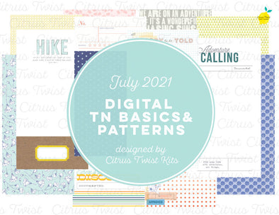 Life Crafted - SUMMER FUN - Traveler's Notebook Basics & Patterns Digital Papers - July 2021