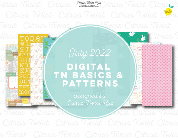 Life Crafted  - Traveler's Notebook Digital Paper - July 2022