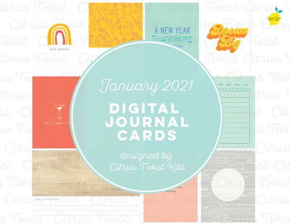Life Crafted NEW STARTS Digital Journal Cards - January 2021