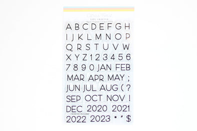 Citrus Twist 4" x 6" BAILEY Alphabet, Number, Month Stamp