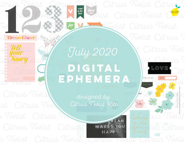 Printable - WILD AT HEART Ephemera Elements - July 2020