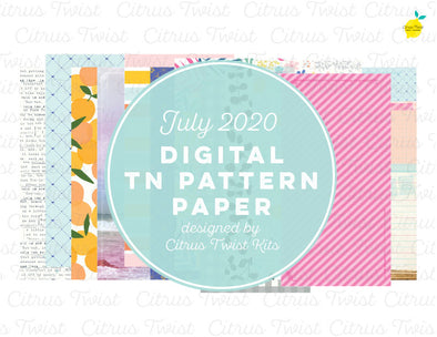 WILD AT HEART Notebook Digital TN Pattern Papers - July 2020