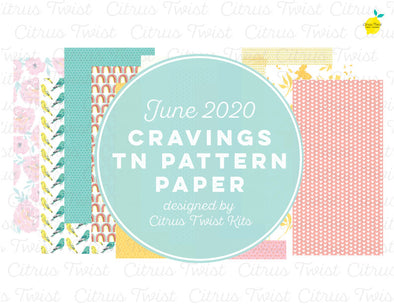 CRAVINGS Notebook Digital TN Pattern Papers - June 2020