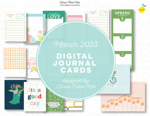 Life Crafted - SPRING DREAMS - Digital Journal Cards - Mar 2023