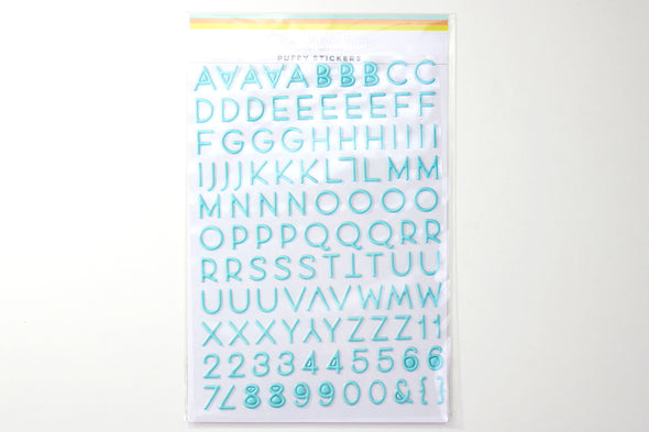Citrus Twist "Journeys" Turquoise Puffy Alphabet