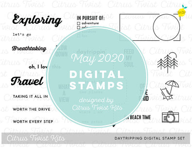 Citrus Twist This is Life "Daytripping" Digital Stamp Set - May 2020