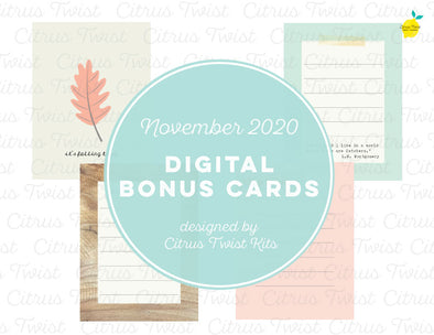 Journaling Cards - 3x4 Cards - November 2020