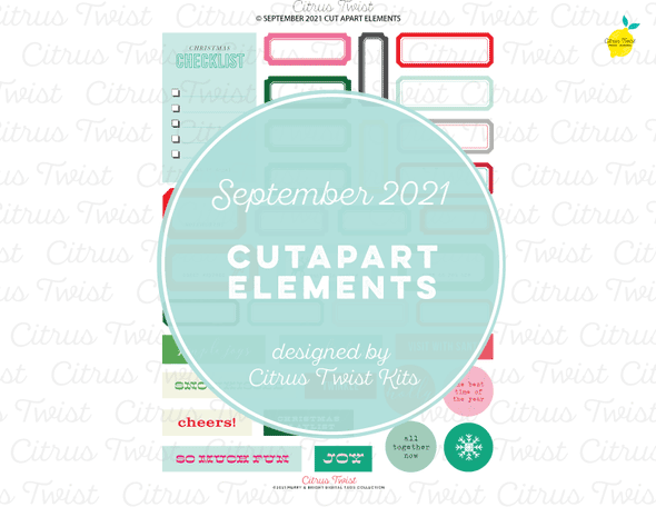 Printable - MERRY & BRIGHT Cutapart Elements - September 2021