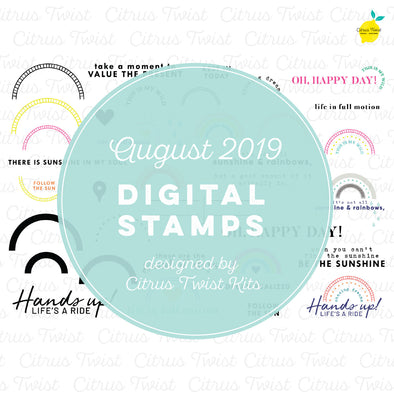Citrus Twist This is Life "Chasing Rainbows" Digital Stamp Set - August 2019