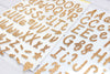 Citrus Twist Copper-Gold Glitter Foam Alphabet Stickers