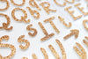 Citrus Twist Copper-Gold Glitter Foam Alphabet Stickers