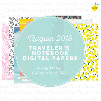 Chasing Rainbows Notebook Digital Papers - August 2019