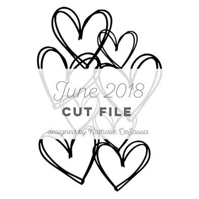 Cut File - Doodle Hearts - June 2018 (designed by Nathalie DeSousa)
