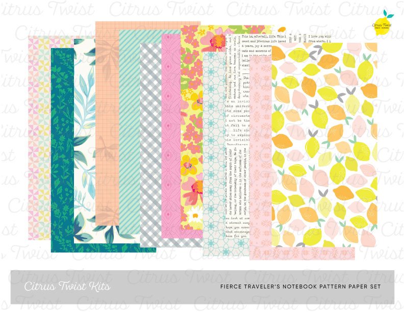 Fierce & Fabulous Notebook Digital Papers - January 2020 – Citrus Twist ...