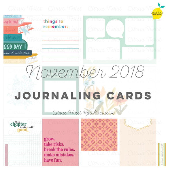 Sunshine On My Mind Journaling Cards - November 2018