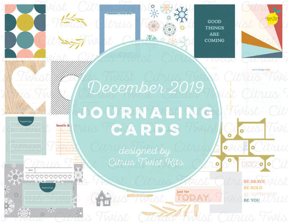 Life Crafted "Hustle & Heart" Journal Cards - December 2019