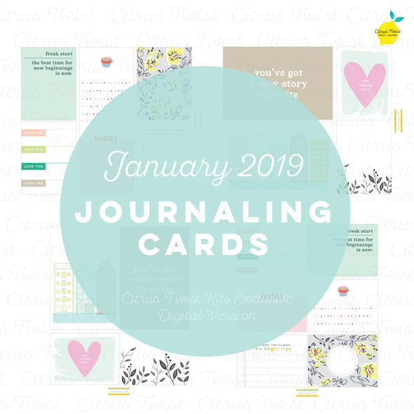 Life Crafted "Fresh Starts" Journaling Cards - January 2019