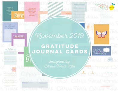 Life Crafted "Gratitude" Journal Cards - November 2019
