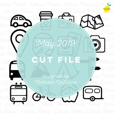 Cut file - Travel Icons - May 2019