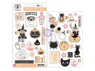 "LUNA" Halloween Chipboard Stickers by Frank Garcia