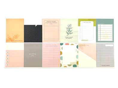 Citrus Twist 3"x4" EVERYDAY MOMENTS Double-sided Journaling Cards