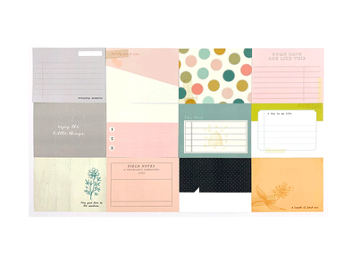 Citrus Twist 4"x3" EVERYDAY MOMENTS Double-sided Journaling Cards