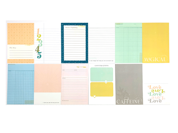Citrus Twist 4"x6" EVERYDAY MOMENTS Double-sided Journaling Cards