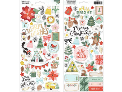 Maggie Holmes MITTENS & MISTLETOE Cardstock Stickers