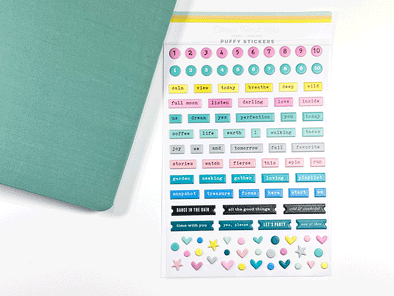 Citrus Twist CHERISH Puffy Word, Phrase & Number Snippets