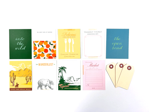 Citrus Twist TRAVELOGUE Double-sided 3x4 Journaling Cards