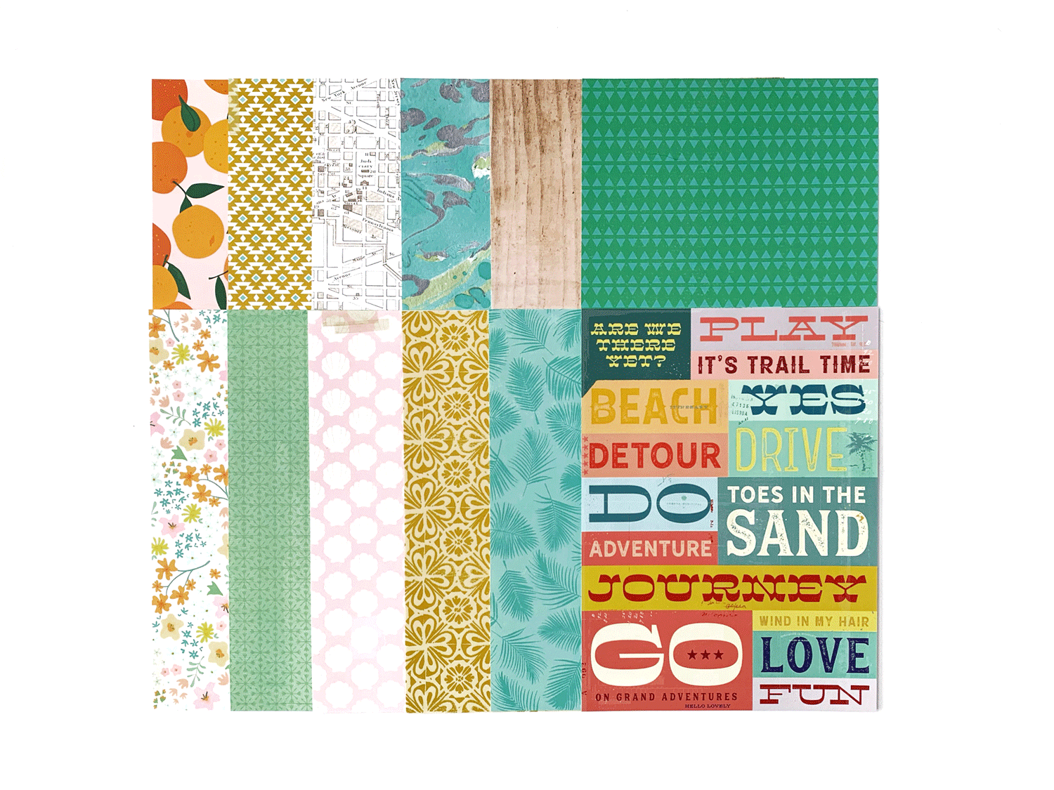 JOURNEY Travel Scrapbook Kit CL-SCR02 12 X 12 inches 36 Pieces